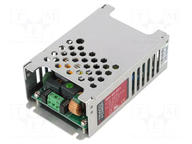 Power supply: switching; for building in,modular; 40W; 12VDC TRACO POWER TPP40-221