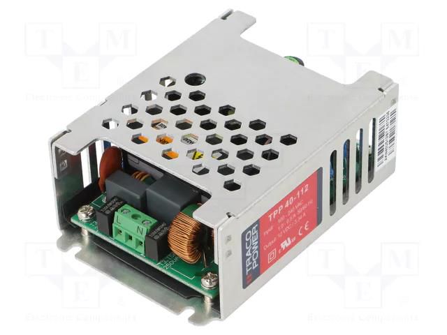 Power supply: switching; for building in,modular; 40W; 12VDC TRACO POWER TPP40-112