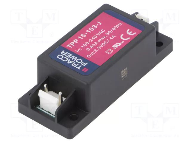 Power supply: switching; for building in; 13.2W; 3.3VDC; 4000mA TRACO POWER TPP15-103-J