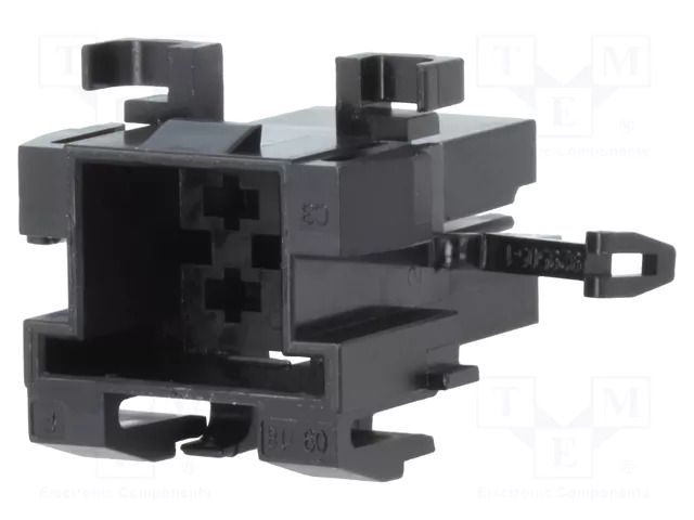 Connector: wire-wire; plug; male; JPT; PIN: 4; for cable; black; 2x2 TE Connectivity 929505-1