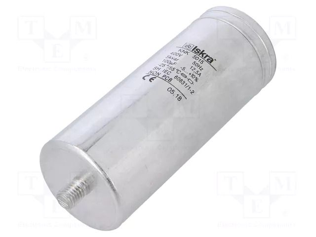 Capacitor: polypropylene; one phase; Q@50Hz: 5kVAR; 400VAC; 12.5A ISKRA KNK5015-5K-400