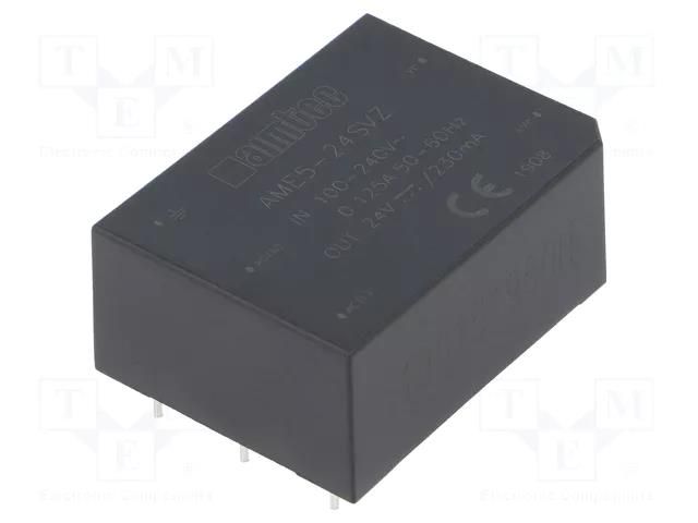 Converter: AC/DC; 5.5W; Uin: 85÷264VAC,100÷370VDC; Uout: 24VDC AIMTEC AME5-24SVZ
