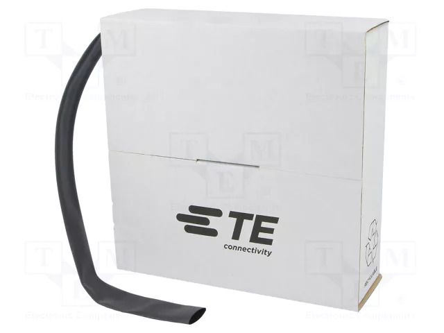 Heat shrink sleeve; glueless; 2: 1; 12.7mm; L: 6m; black; CGPT TE Connectivity CGPT-R-12.7-0