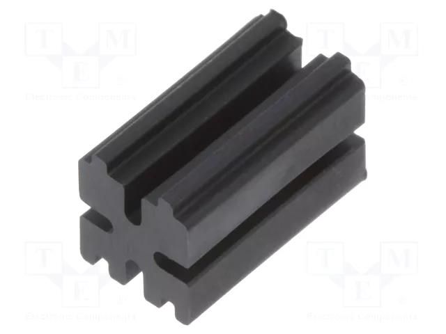 Spacer sleeve; LED; ØLED: 3mm; L: 9mm; black; UL94V-0; polyamide DREMEC DR8GE04V80262