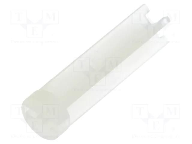 Spacer sleeve; LED; Øout: 6mm; ØLED: 5mm; L: 22.2mm; natural; UL94V-2 DREMEC DR8GE04V80285