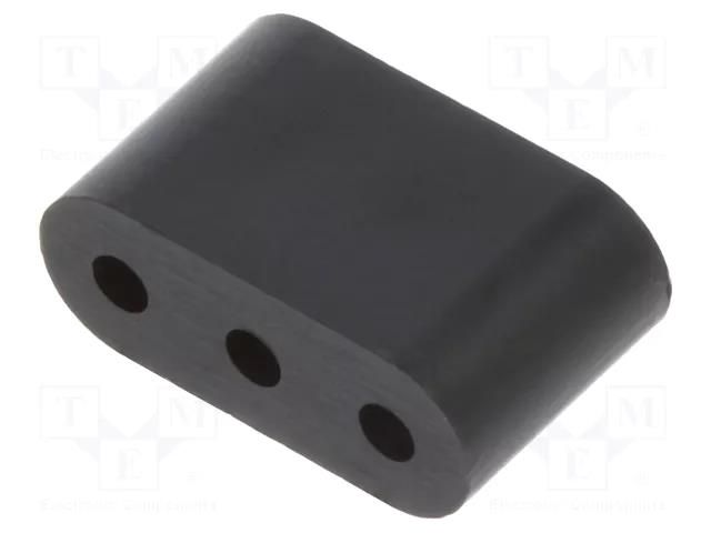 Spacer sleeve; LED; ØLED: 3mm; L: 4.8mm; black; UL94V-0; PVC DREMEC DR8GE04V80356