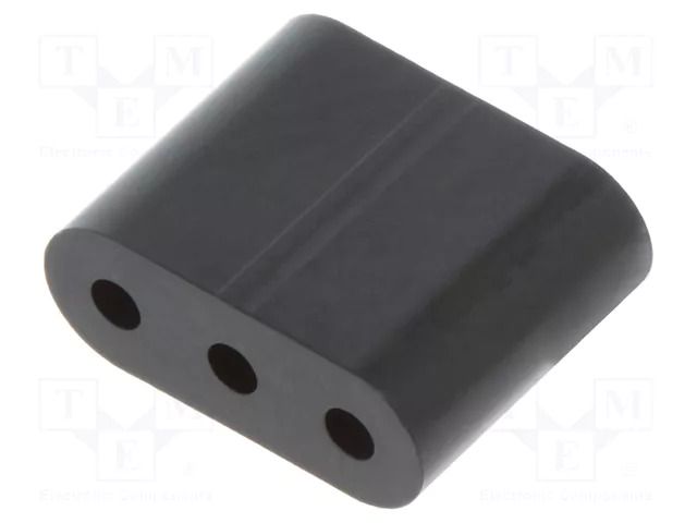 Spacer sleeve; LED; ØLED: 3mm; L: 6.4mm; black; UL94V-0; PVC DREMEC DR8GE04V80357