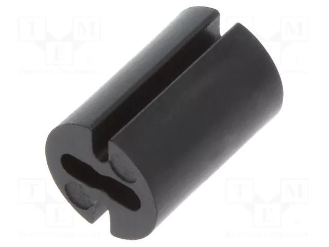 Spacer sleeve; LED; Øout: 4.8mm; ØLED: 3mm; L: 7mm; black; UL94V-0 DREMEC DR8GE04V80378