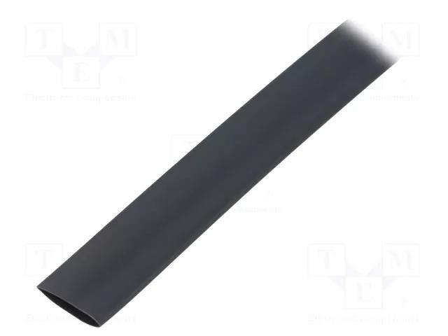 Heat shrink sleeve; glueless,flexible; 2: 1; 12.7mm; L: 10m; black TE Connectivity RNF-100-1/2-0-10