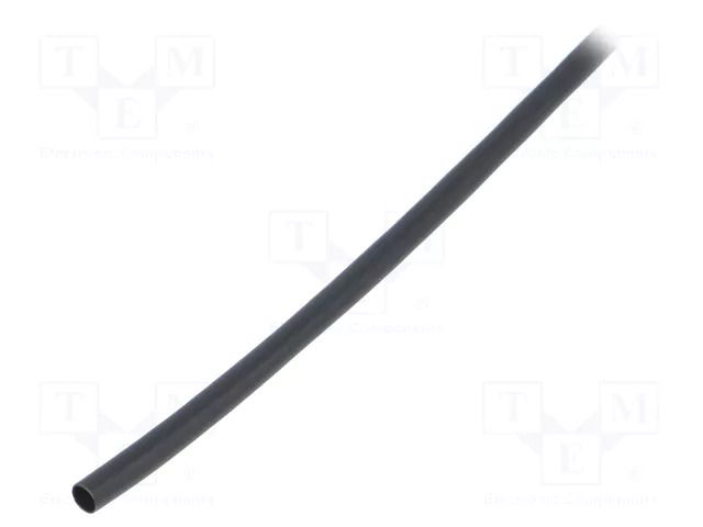 Heat shrink sleeve; glueless,flexible; 2: 1; 3.2mm; L: 10m; black TE Connectivity RNF-100-1/8-0-10