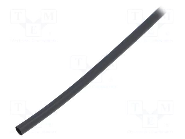 Heat shrink sleeve; glueless,flexible; 2: 1; 4.8mm; L: 10m; black TE Connectivity RNF-100-3/16-0-10