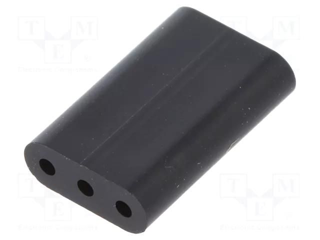 Spacer sleeve; LED; ØLED: 3mm; L: 12.7mm; black; UL94V-0; PVC DREMEC DR8GE04V80359