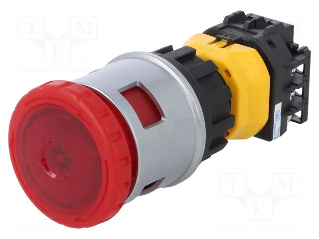 Switch: emergency stop; 30mm; Stabl.pos: 2; NC x2 + NO; red; LED IDEC XN4E-LL412Q4MR