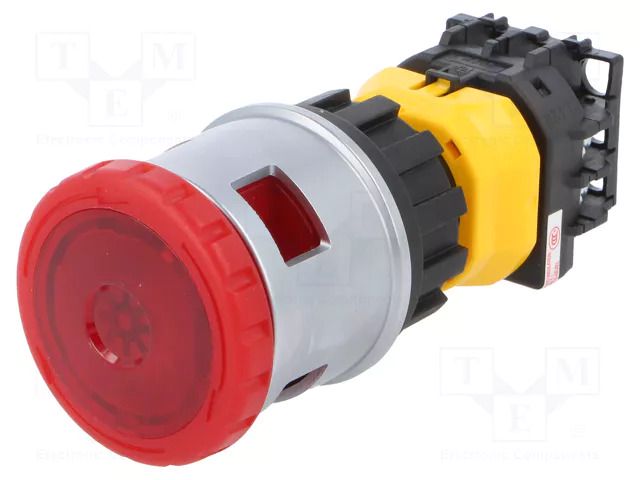 Switch: emergency stop; 30mm; Stabl.pos: 2; NC x2 + NO; red; LED IDEC XN4E-TL412Q4MR