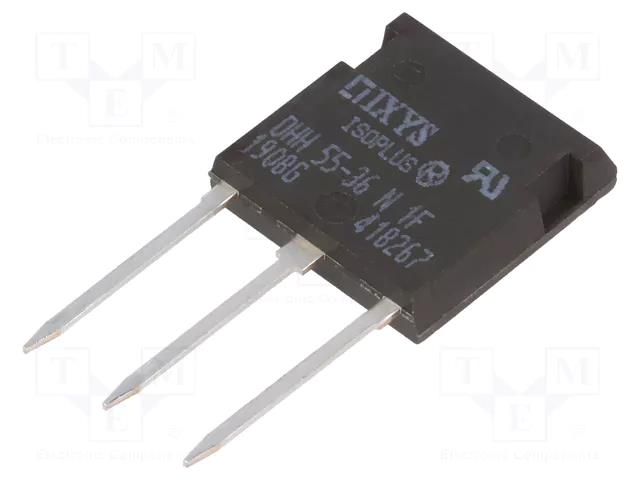 Diode: rectifying; THT; 1.8kV; 60A; tube; Ifsm: 700A; Ufmax: 2.03V IXYS DHH55-36N1F