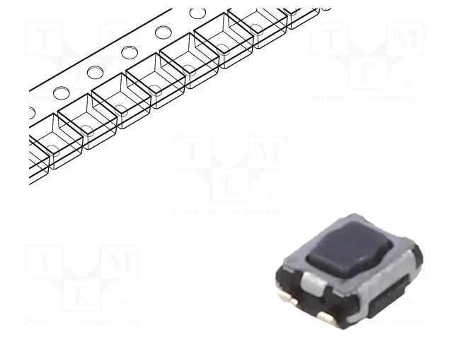 Microswitch TACT; SPST; Pos: 2; SMT; none; 5N; 2.9x3.5x1.4mm; 1.7mm PANASONIC EVPAAU02Q