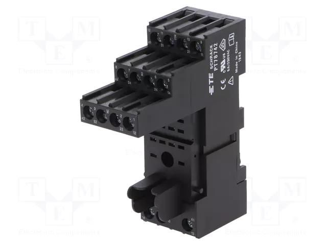 Socket; PIN: 14; for DIN rail mounting; PT TE Connectivity PT78742