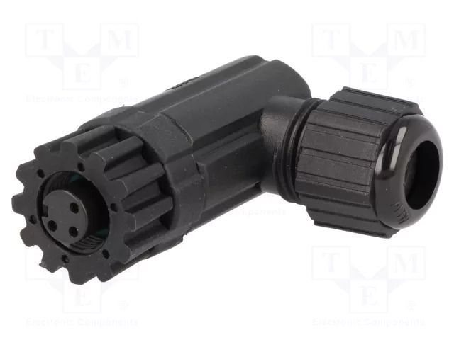 Connector: M12; plug; PIN: 4; female; 250V; angled 90°; IP67,IP68 AMPHENOL LTW 12P-04BFFB-SR7001