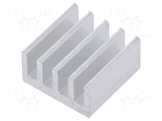 Heatsink; silver; 13x13x7mm; aluminium; thermal adhesive tape DFROBOT DF-FIT0191