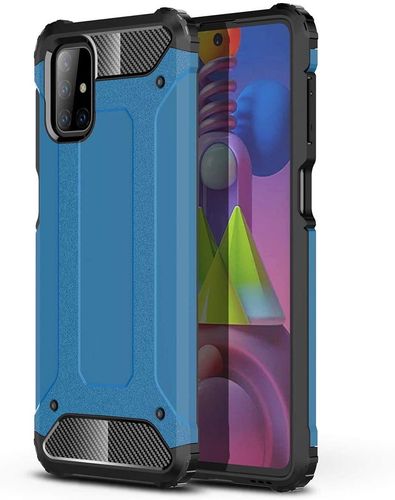 Hybrid Armor Case Tough Rugged Cover for Samsung Galaxy M51 blue, Hurtel 9111201914728 9111201914728