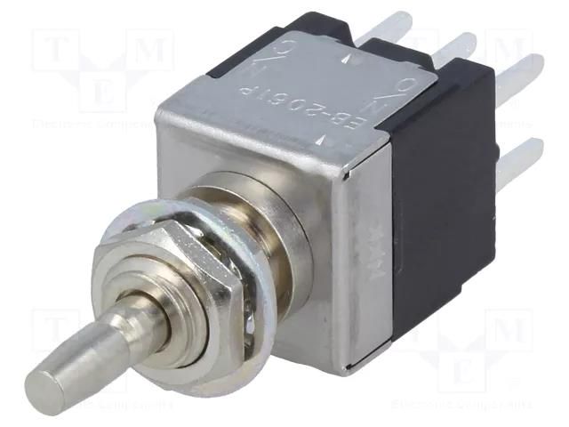 Switch: push-button; Pos: 2; DPDT; 3A/250VAC; ON-(ON); 18x12x11mm NKK SWITCHES EB2061P
