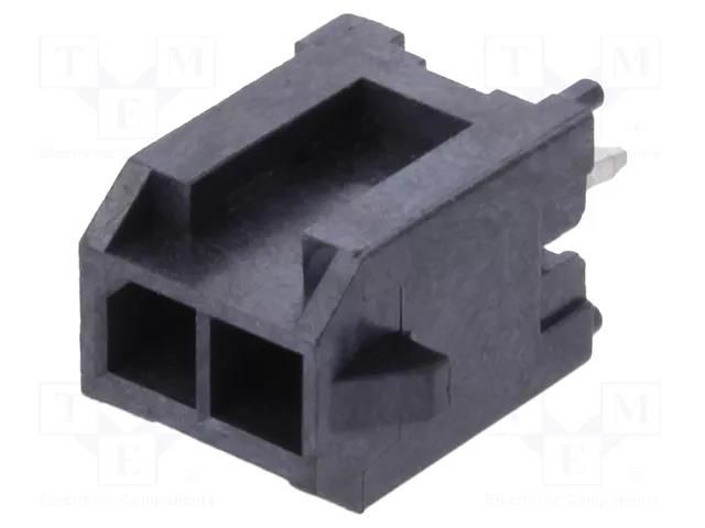 Connector: wire-board; socket; male; PIN: 2; Minitek® Pwr 3.0; THT AMPHENOL COMMUNICATIONS SOLUTIONS 10127721-021LF
