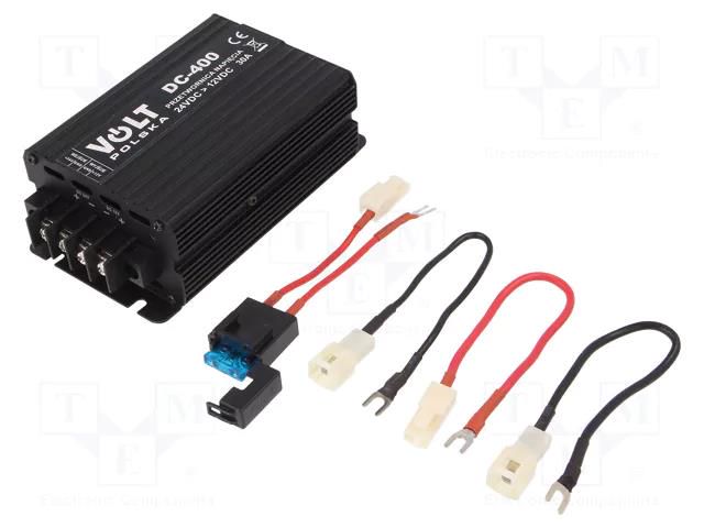 Converter: DC/DC; Uout max: 13.8VDC; Usup: 21÷30VDC; 30A; 0÷40°C VOLT POLSKA DC400-24/12