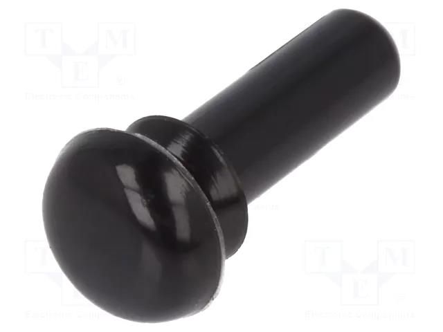 Rivet; polyamide; L.rivet: 7.2mm; Panel cutout diam: 2.7mm; black DREMEC DR8G4012.6X6.0B