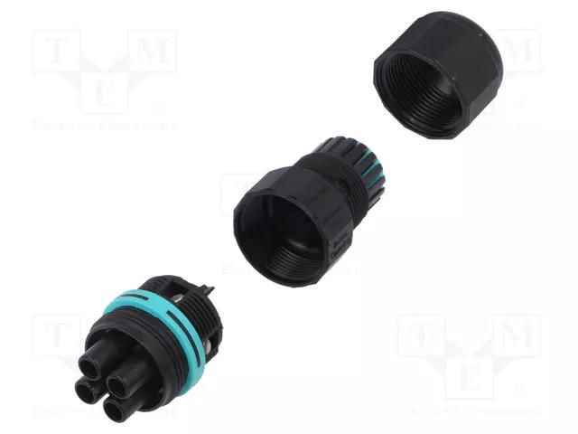 Connector: AC supply; screw terminal; female; TH387; 7÷12mm; 450V TECHNO THB.387.B4A