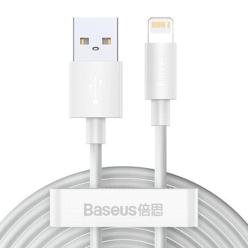 Baseus 2x USB cable - Lightning fast charging Power Delivery 1.5 m white (TZCALZJ-02), Baseus 6953156230316 6953156230316