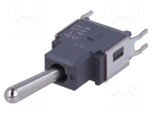 Switch: toggle; Pos: 2; SPDT; ON-OFF; 0.1A/28VAC; 0.1A/28VDC; A; THT NKK SWITCHES A12AB