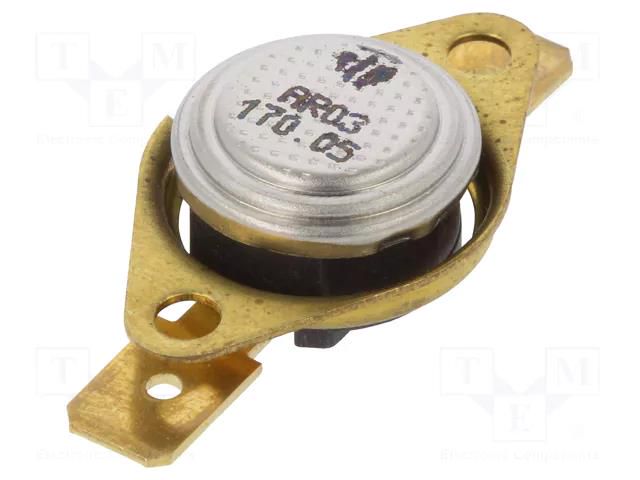 Sensor: thermostat; SPST-NC; 170°C; 16A; 250VAC; connectors 6,3mm TOMIC AR03W1S3-170