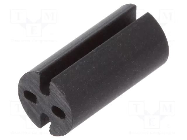 Spacer sleeve; LED; Øout: 4.8mm; ØLED: 3mm; L: 9.5mm; black; UL94V-0 DREMEC DR8GE04V80392