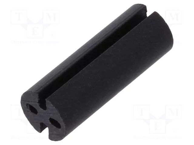Spacer sleeve; LED; Øout: 4.8mm; ØLED: 3mm; L: 12.7mm; black; UL94V-0 DREMEC DR8GE04V80393