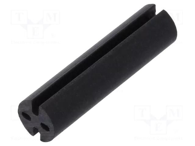 Spacer sleeve; LED; Øout: 4.8mm; ØLED: 3mm; L: 19.1mm; black; UL94V-0 DREMEC DR8GE04V80395