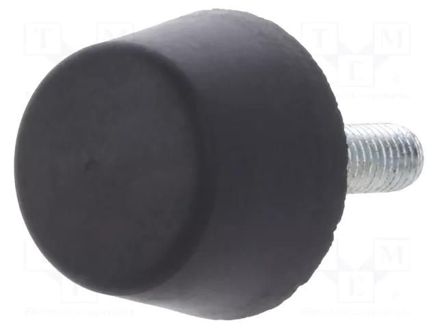 Vibroisolation foot; Ø: 25mm; Shore hardness: 70±5; 374N; 88N/mm ELESA+GANTER DVB6-25-17M6-25-7