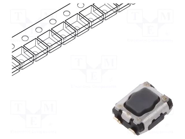 Microswitch TACT; SPST; Pos: 2; SMT; none; 5N; 2.9x3.5x1.4mm; 1.7mm PANASONIC EVPAA802Q