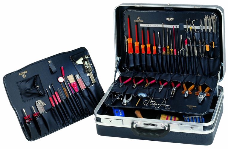 Service Case "TECHNIK" with 82 tools, with central safety code 6400Z