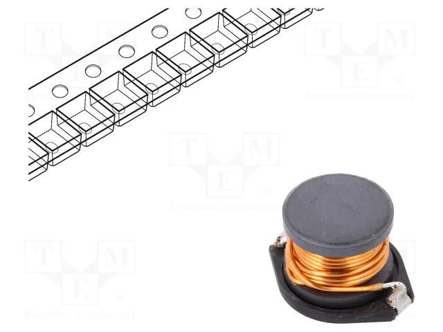 Inductor: ferrite; SMD; 82uH; 3.95A; 104mΩ; ±20%; PISTHV FASTRON PISTHV-820M-04