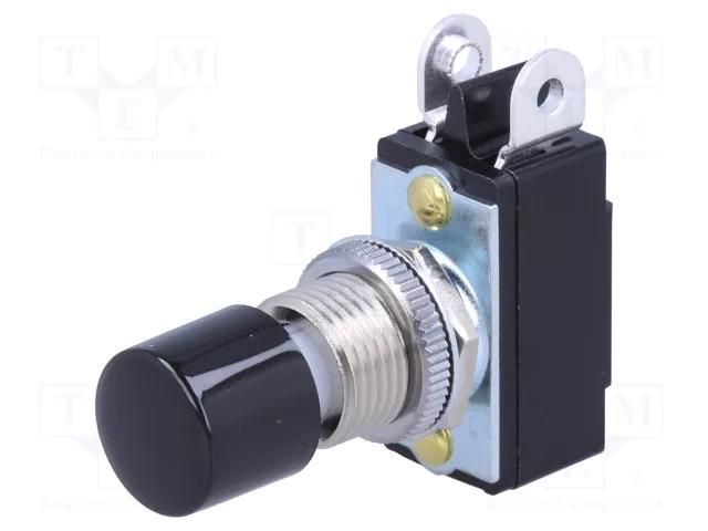 Switch: push-button; Pos: 2; SPST; 3A/125VAC; ON-(OFF); 1000MΩ; SB NKK SWITCHES SB221NC