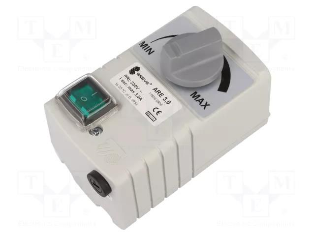 Regulator; speed; 230VAC; 1-phase fun motors speed control; 3A BREVE TUFVASSONS ARE-3.0