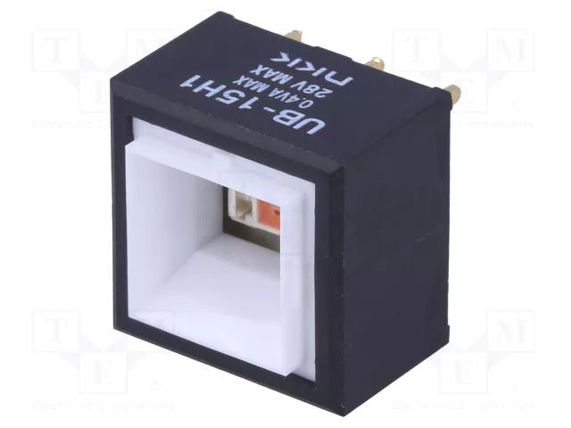 Switch: push-button; Pos: 2; SPDT; 0.01A/28VAC; 0.01A/28VDC; 200MΩ NKK SWITCHES UB15SKG035C