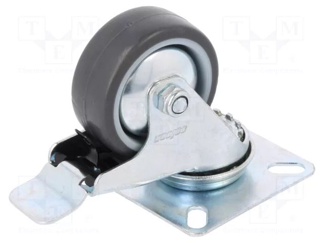 Transport wheel; Ø: 50mm; W: 20mm; H: 68mm; torsional with lock COLSON BDPE-0501-1001