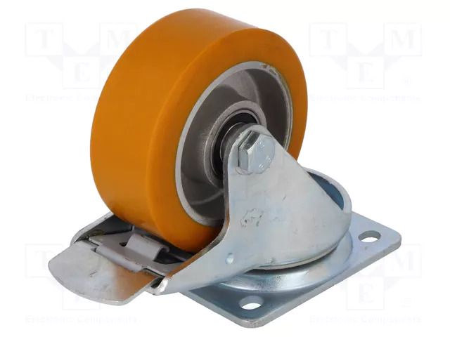 Transport wheel; Ø: 100mm; W: 40mm; H: 128mm; torsional with lock COLSON BTAU-1002-6150