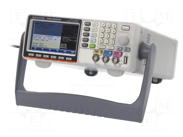Generator: arbitrary, function; 30MHz; colour,LCD 4,3"; Ch: 2 GW INSTEK MFG-2230M