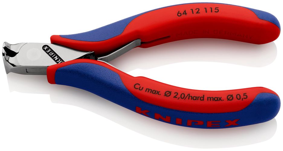 KNIPEX 64 12 115 Electronics End Cutting Nipper with multicomponent handles 115 mm 64 12 115 4003773040743