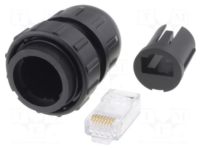 Connector: RJ45; plug; DC; PIN: 8; Cat: 6; 8p8c; Locking: bayonet; IDC SWITCHCRAFT DCC-RJ6B-310