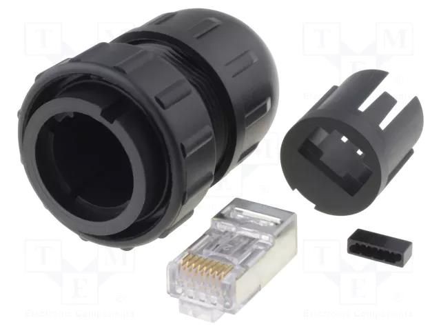 Connector: RJ45; plug; DC; PIN: 8; Cat: 6; shielded; 8p8c; IP67,IP68 SWITCHCRAFT DCC-RJ6SB-310
