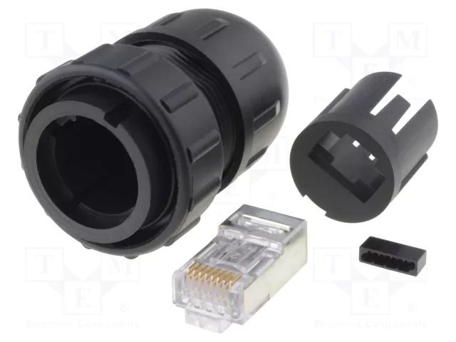 Connector: RJ45; plug; DC; PIN: 8; Cat: 6; shielded; 8p8c; IP67,IP68 SWITCHCRAFT DCC-RJ6SB-310