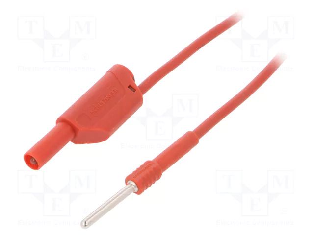 Test lead; 19A; Len: 1m; red; Cond.cross sec: 1mm2; Rcont max: 15mΩ SCHÜTZINGER AL83231100-RT